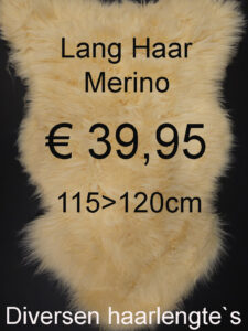 Medicinale MERINO 115>120 LANG HAAR Schapenvacht € 39,95 Schapenhuid Schapenvel