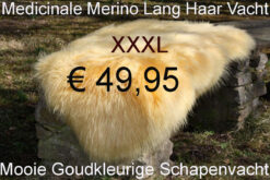 Medicinale MERINO 120>125 Schapenvacht L. HAAR € 49,95 Vacht Schapenhuid Schapenvel