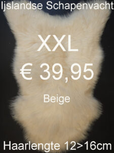 IJslandse BEIGE Schapenvacht Schapenhuid Schapenvel 120>125cm € 39,95