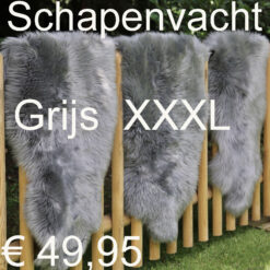 Schapenvacht GRIJS 130> 135cm Schapenvel € 49,95 Vacht Schapenhuid Schapenvel