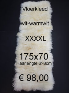 Schapenvacht TAPIJT WIT Vloerkleed > klik 2x op de foto < € 98,00 Disigner kleed (No.1)