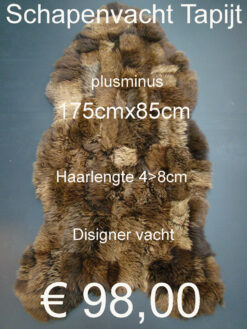 Schapenvacht Bruin TAPIJT Vloerkleed > klik 3x op de foto < € 98,00 (No.1) Disigner vacht