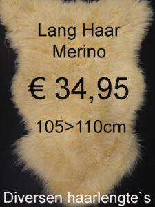 Medicinale MERINO 105>110 LANG HAAR Schapenvacht € 34,95 Schapenhuid Schapenvel
