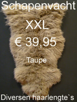 Schapenvacht TAUPE 120> 125cm schapenvel € 39,95 Vacht Schapenhuid Schapenvel