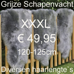 Schapenvacht GRIJS 120> 125cm Schapenvel € 49,95 Vacht Schapenhuid Schapenvel