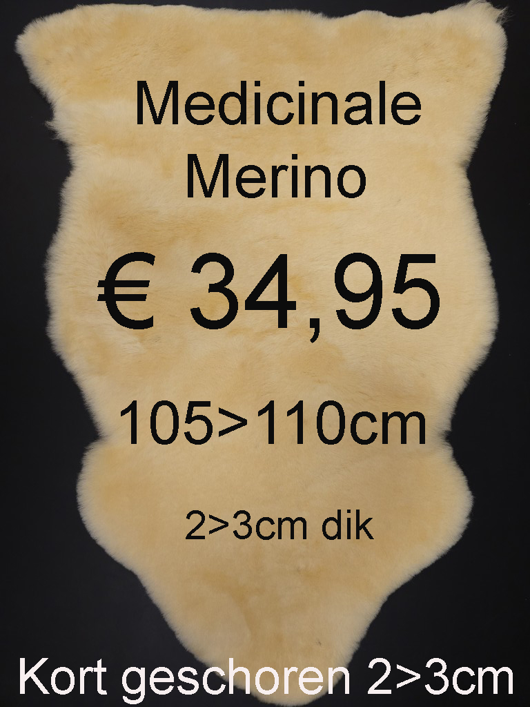 Medicinale MERINO 105>110 KORT HAAR Schapenvacht € 34,95 Schapenhuid Schapenvel