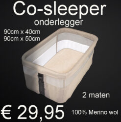 100% MERINO WOL WOLLEN Co-sleeper onderlegger 90cm x 40cm en 90cm x 50cm € 29,95