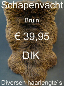 Schapenvacht BRUIN 120> 125cm Schapenvel € 39,95 Vacht Schapenhuid Schapenvel