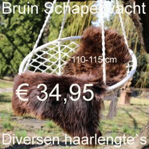 Schapenvacht BRUIN 110 > 115cm Schapenvel € 34,95 Vacht Schapenhuid Schapenvel