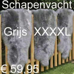 Schapenvacht GRIJS 140> 150cm Schapenvel € 59,95