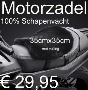 Motorzadel 100% WOL 35cm x 35cm zadel voor op de motor kleur zwart/bruin € 29,95