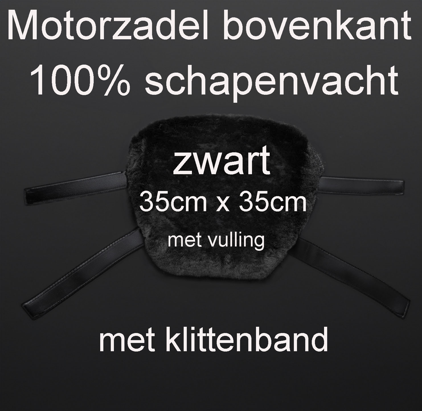 Motorzadel 100% WOL 35cm x 35cm zadel voor op de motor kleur zwart/bruin € 29,95 - Afbeelding 2