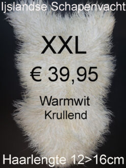 IJSLANDSE WARMWIT Krullende Schapenvacht Schapenvel 120>125cm € 39,95