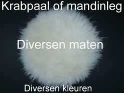 Schapenvacht ROND voor Krabpaal of Nieuwe Mandinleg Diversen Maten en Kleuren