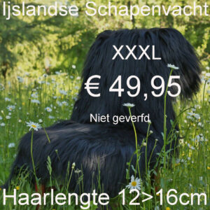 IJslandse Schapenvacht ZWART 125>130cm Schapenvel € 49,95 Vacht