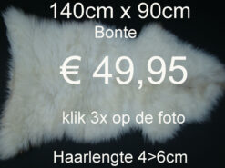 Natuurlijke BONTE Vacht Schapenvacht schapenvel  > KLIK 3x OP DE FOTO < (No.5)