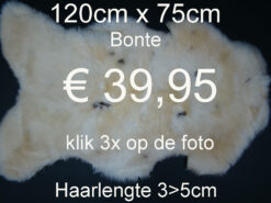 Natuurlijke BONTE Vacht Schapenvacht schapenvel  > KLIK 3x OP DE FOTO < (No.10)