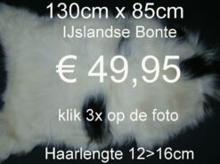 Natuurlijke IJslandse BONTE Schapenvacht > KLIK 3x OP DE FOTO < (No.Y5) Schapenvel
