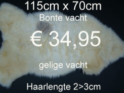 Natuurlijke BONTE Vacht Schapenvacht schapenvel  > KLIK 3x OP DE FOTO < (No.30)