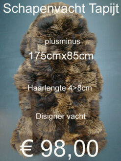 Schapenvacht Bruin TAPIJT Vloerkleed > klik 3x op de foto < € 98,00 (No.6) Disigner vacht